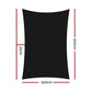 Instahut Shade Sail 3x6m Rectangle 280GSM 98% Black Shade Cloth