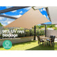 Instahut Shade Sail 3x6m Rectangle 280GSM 98% Sand Shade Cloth