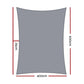 Instahut Shade Sail 4x6m Rectangle 280GSM 98% Grey Shade Cloth