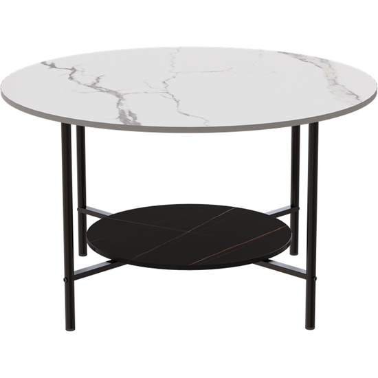 Interior Ave - Duke Round Two Tier Stone Coffee Table