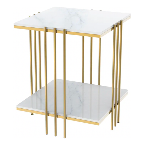 Interior Ave - Milano Gold Square Side Table