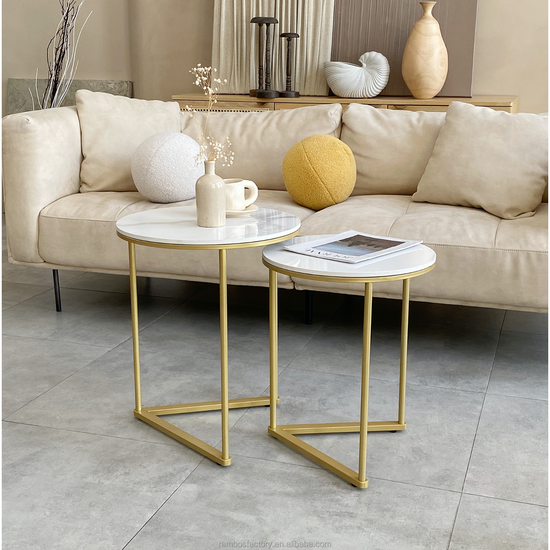 Interior Ave - Nala Gold Nested Side Table Set