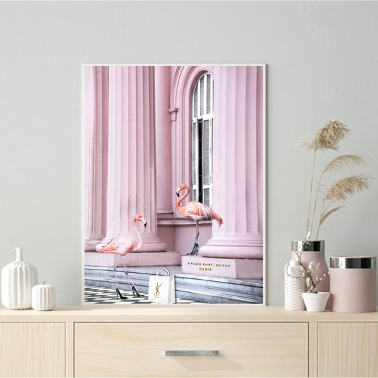 Interior Ave - Saint Pink - 90cm x 60cm White Framed Artwork - Magdasmall