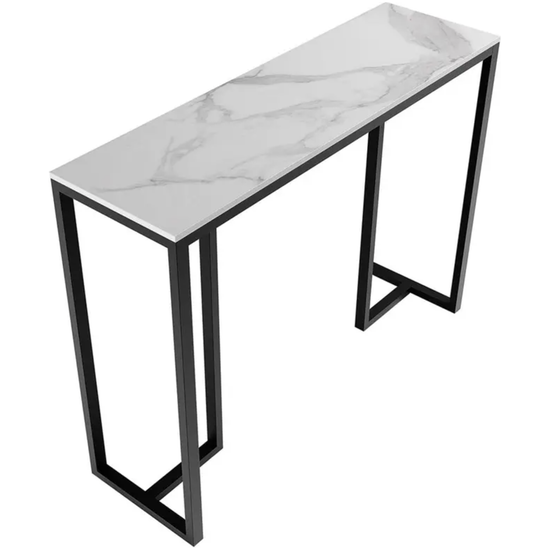 Interior Ave - Stone Marble Console - Marble & Black