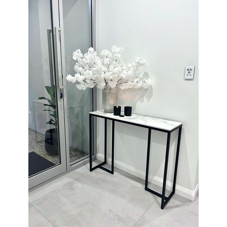 Interior Ave - Stone Marble Console - Marble &amp; Black