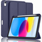 iPad 10th Case 10.9 Inch 2022 with Pencil Holder, Smart iPad Case with Soft TPU Auto Wake Sleep Dark Blue