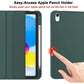 iPad 10th Case 10.9 Inch 2022 with Pencil Holder, Smart iPad Case with Soft TPU Auto Wake Sleep Dark Green