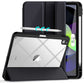 iPad 10th Case 10.9 Inch 2022 with Pencil Holder, Smart iPad Clear Case with Soft TPU Auto Wake Sleep Black