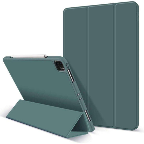 iPad Pro 11 Inch 2020 Soft Tpu Smart Premium Case Auto Sleep Wake Stand Cover Pencil holder Dark Green