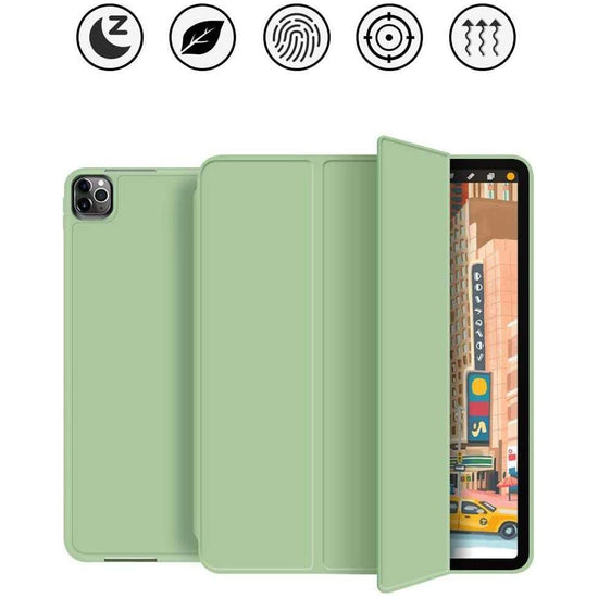 iPad Pro 11 Inch 2020 Soft Tpu Smart Premium Case Auto Sleep Wake Stand Cover Pencil holder Green