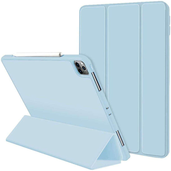 iPad Pro 11 Inch 2020 Soft Tpu Smart Premium Case Auto Sleep Wake Stand Cover Pencil holder ice blue