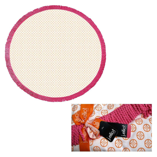 J.Elliot Home Koel Round Cotton Turkish Towel Orange/ Pink - Magdasmall