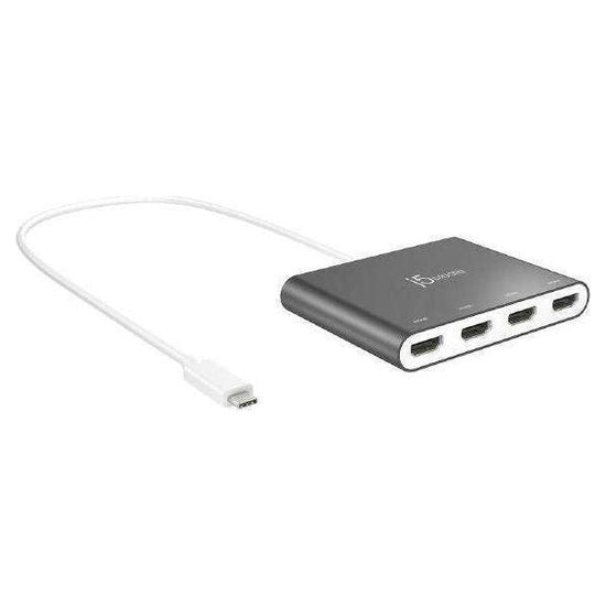 J5create JCA366 USB-C to 4-Port Quad HDMI Multi-Monitor Adapter 1 x USB-C to 4 x HDMI Max Resolution 1920 x 1080 @ 60 Hz