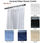 Jacquard Stripe Shower Curtain Wheat