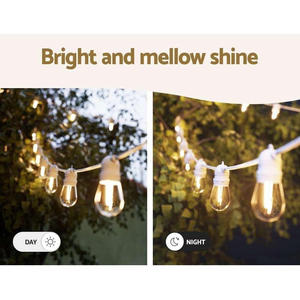 Jingle Jollys 68m LED Festoon Light Outdoor String Light Christmas Wedding Party - Magdasmall