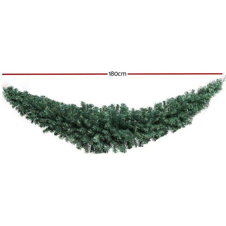 Jingle Jollys Christmas Garland 1.8M Xmas Tree Decoration Green - Magdasmall