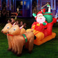 Jingle Jollys Christmas Inflatable Santa Sleigh 2.2M Outdoor Decorations LED - Magdasmall