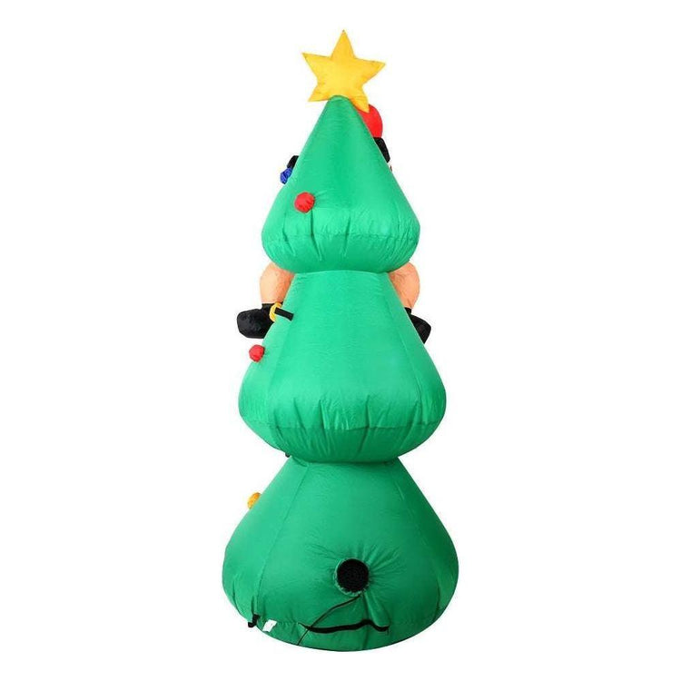 Jingle Jollys Christmas Inflatable Santa Tree 1.8M Lights Outdoor Decorations - Magdasmall