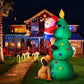 Jingle Jollys Christmas Inflatable Santa Tree 1.8M Lights Outdoor Decorations - Magdasmall