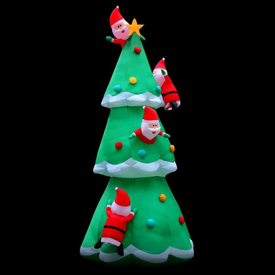 Jingle Jollys Christmas Inflatable Santa Tree 5M Outdoor Xmas Decorations Lights - Magdasmall