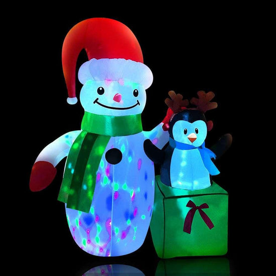 Jingle Jollys Christmas Inflatable Snowman 1.8M Lights LED Outdoor Decorations - Magdasmall