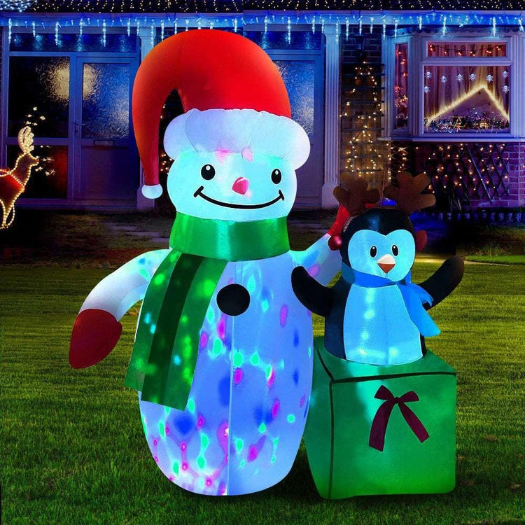 Jingle Jollys Christmas Inflatable Snowman 1.8M Lights LED Outdoor Decorations - Magdasmall