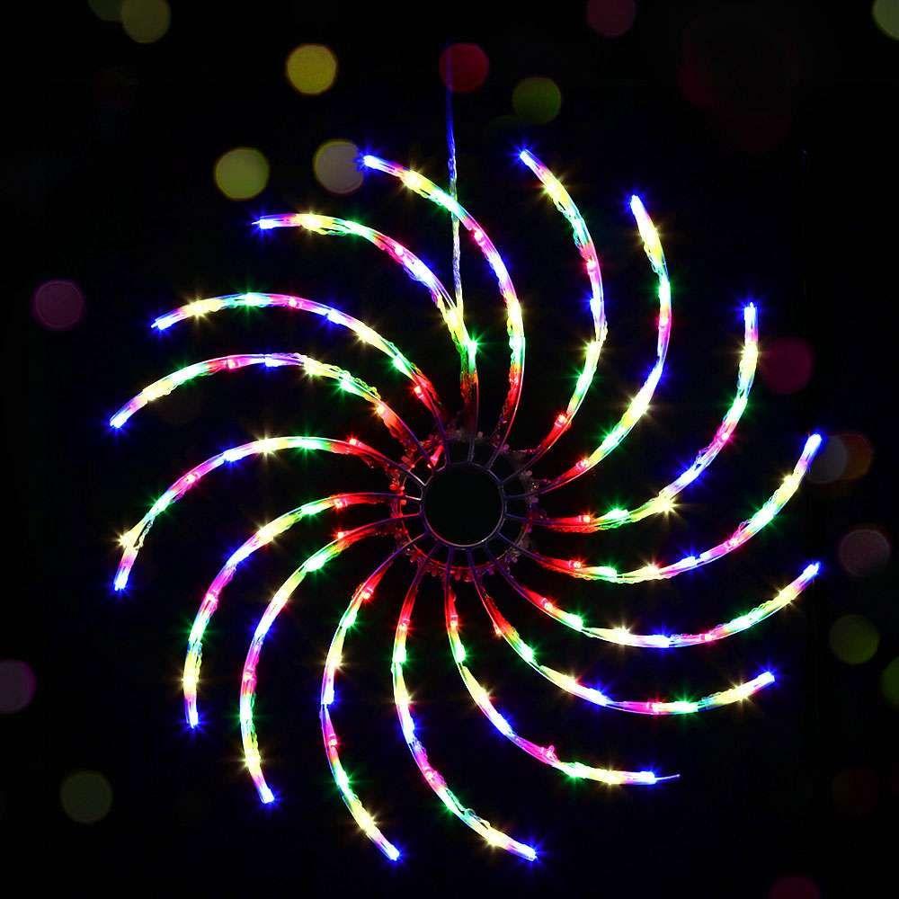 Jingle Jollys Christmas Lights 128 LED 50cm Fairy Light Spin Decorations - Magdasmall