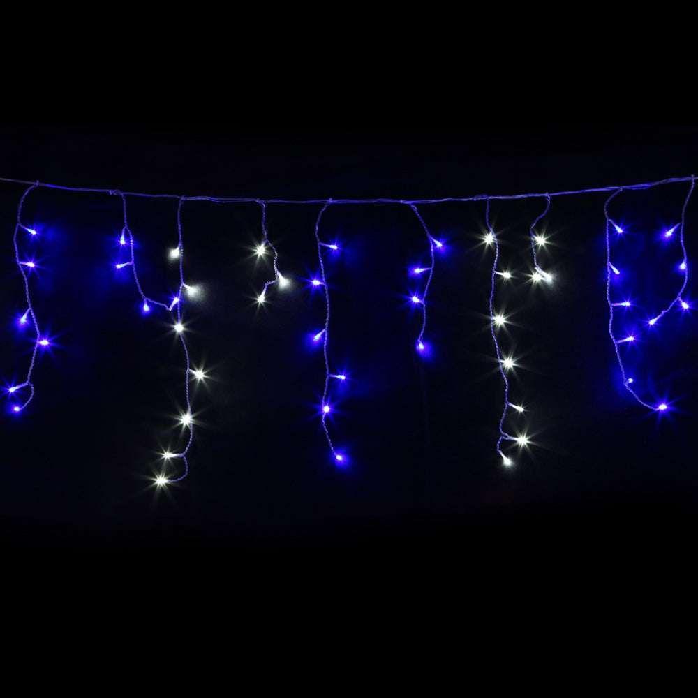 Jingle Jollys Christmas Lights 20M 800 LED Icicle Light Blue White Decorations - Magdasmall