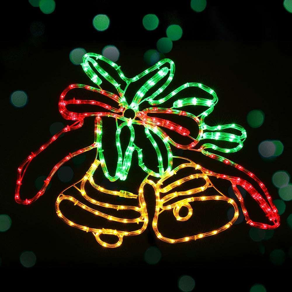 Jingle Jollys Christmas Lights 216 LED 76cm Fairy Light Bells Decorations - Magdasmall