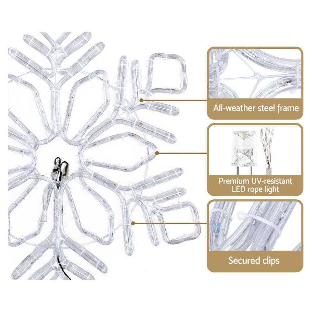 Jingle Jollys Christmas Lights 304 LED 82cm Fairy Light Snow Decorations - Magdasmall