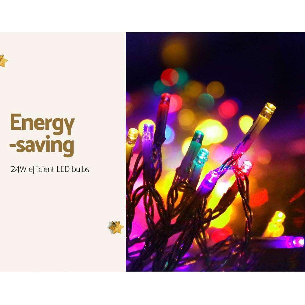 Jingle Jollys Christmas Lights 500 LED 100M String Light Multi-coloured Decora - Magdasmall