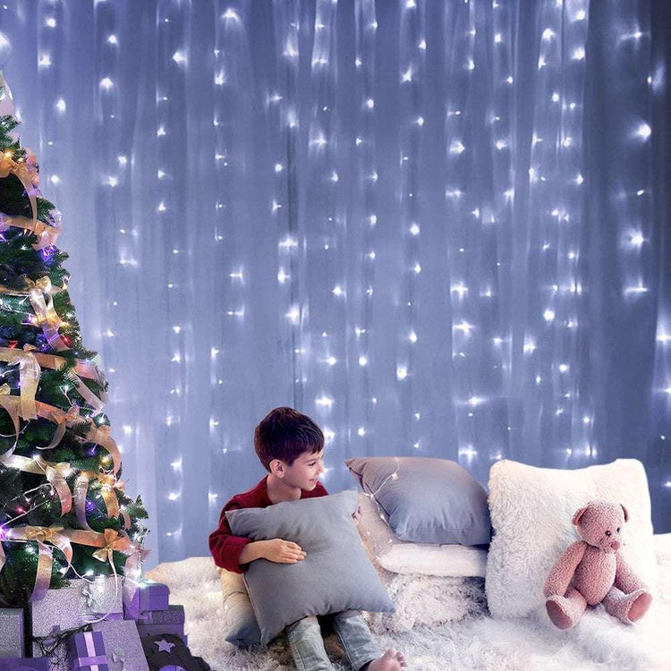 Jingle Jollys Christmas Lights 6Mx3M 600 LED Curtain Light Decorations Cool - Magdasmall