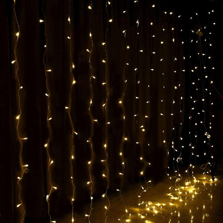 Jingle Jollys Christmas Lights 6Mx3M 600 LED Curtain Light Decorations Warm - Magdasmall