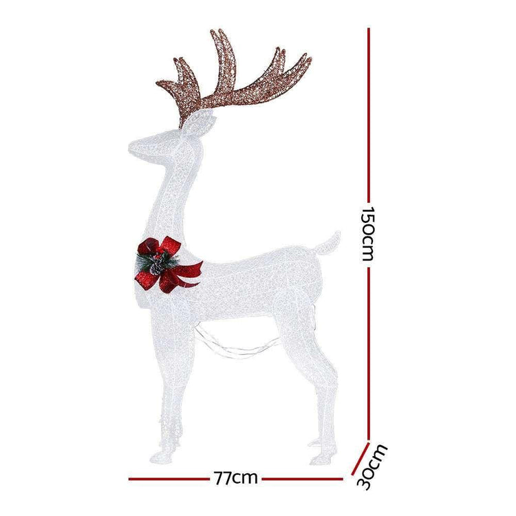 Jingle Jollys Christmas Lights LED Light Motif Reindeer Outdoor Decoration 3D - Magdasmall