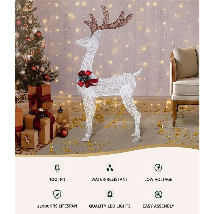 Jingle Jollys Christmas Lights LED Light Motif Reindeer Outdoor Decoration 3D - Magdasmall