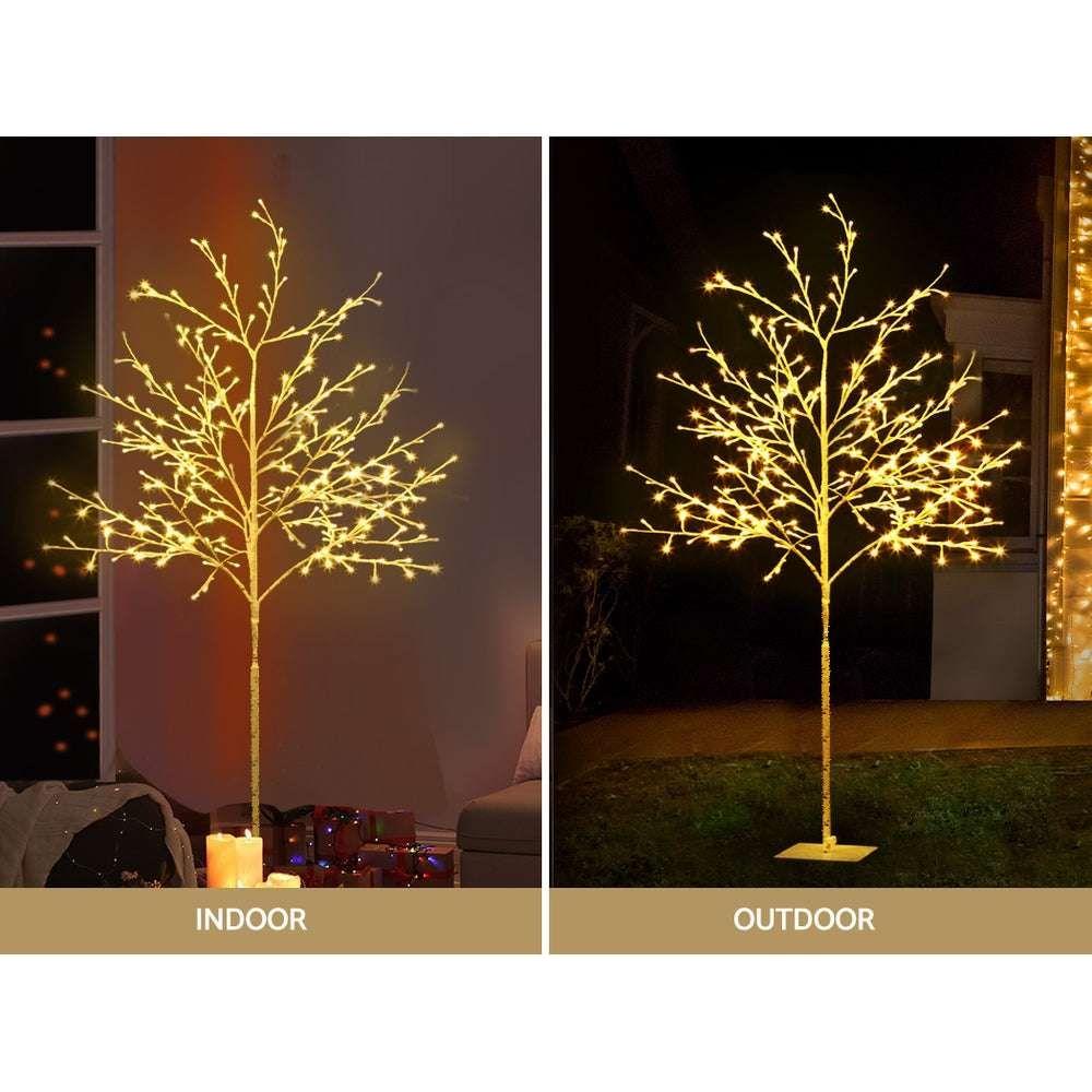 Jingle Jollys Christmas Tree 1.5M 304 LED Trees With Lights Warm White