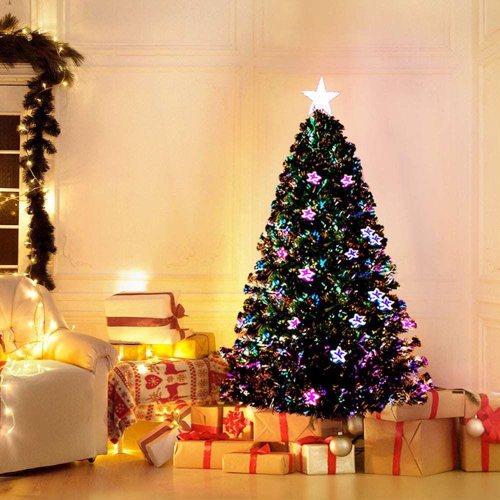 Jingle Jollys Christmas Tree 1.5M LED Xmas trees with Lights Multi Colour