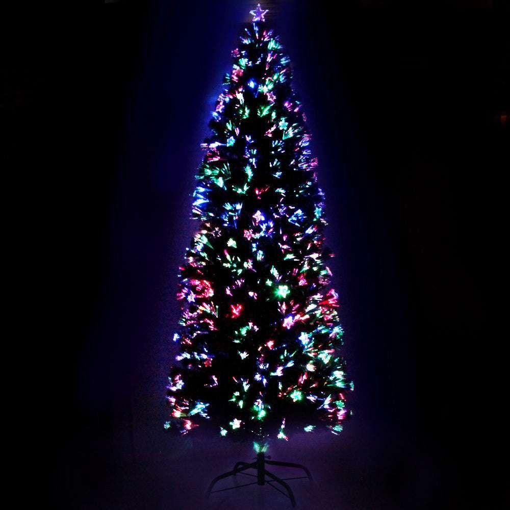 Jingle Jollys Christmas Tree 2.4M LED Xmas trees with Lights Multi Colour - Magdasmall