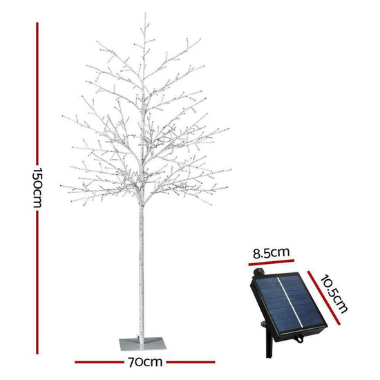 Jingle Jollys Solar Christmas Tree 1.5M 304 LED Trees With Lights