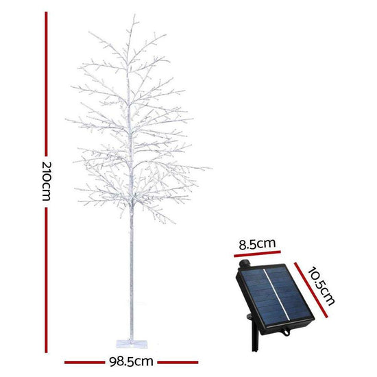 Jingle Jollys Solar Christmas Tree 2.1M 480 LED Trees With Lights Warm White