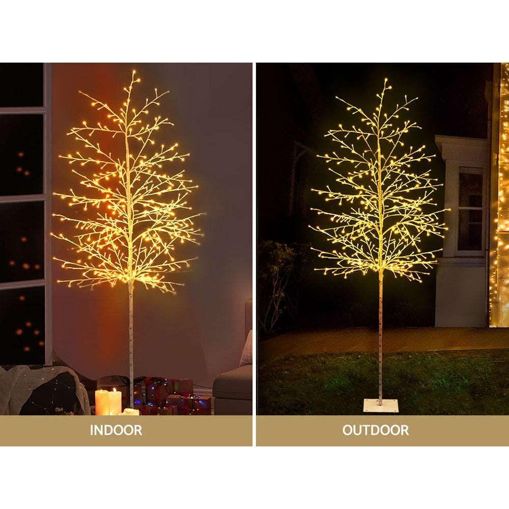 Jingle Jollys Solar Christmas Tree 2.1M 480 LED Trees With Lights Warm White