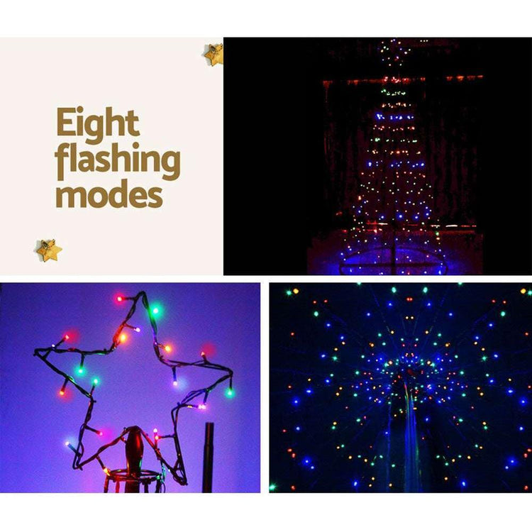 Jingle Jollys Solar Power Christmas Tree 3.6M 400 LED Xmas Trees 8 Light Modes