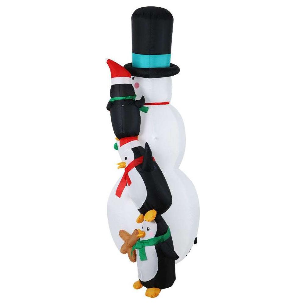 Jingle JollysChristmas Inflatable Snowman 2.4M Xmas Lights Outdoor Decorations