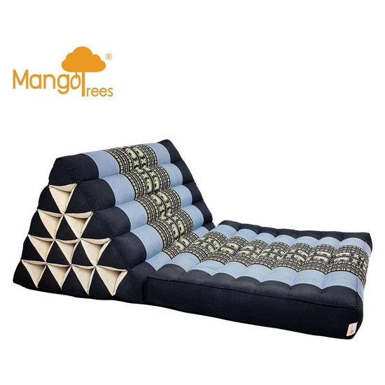 Jumbo 1 FOLD Thai Triangle Pillow Mat BlueEle