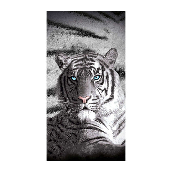 Just Home Blue Eyes Stripes Tiger Bath Beach Towel - Magdasmall