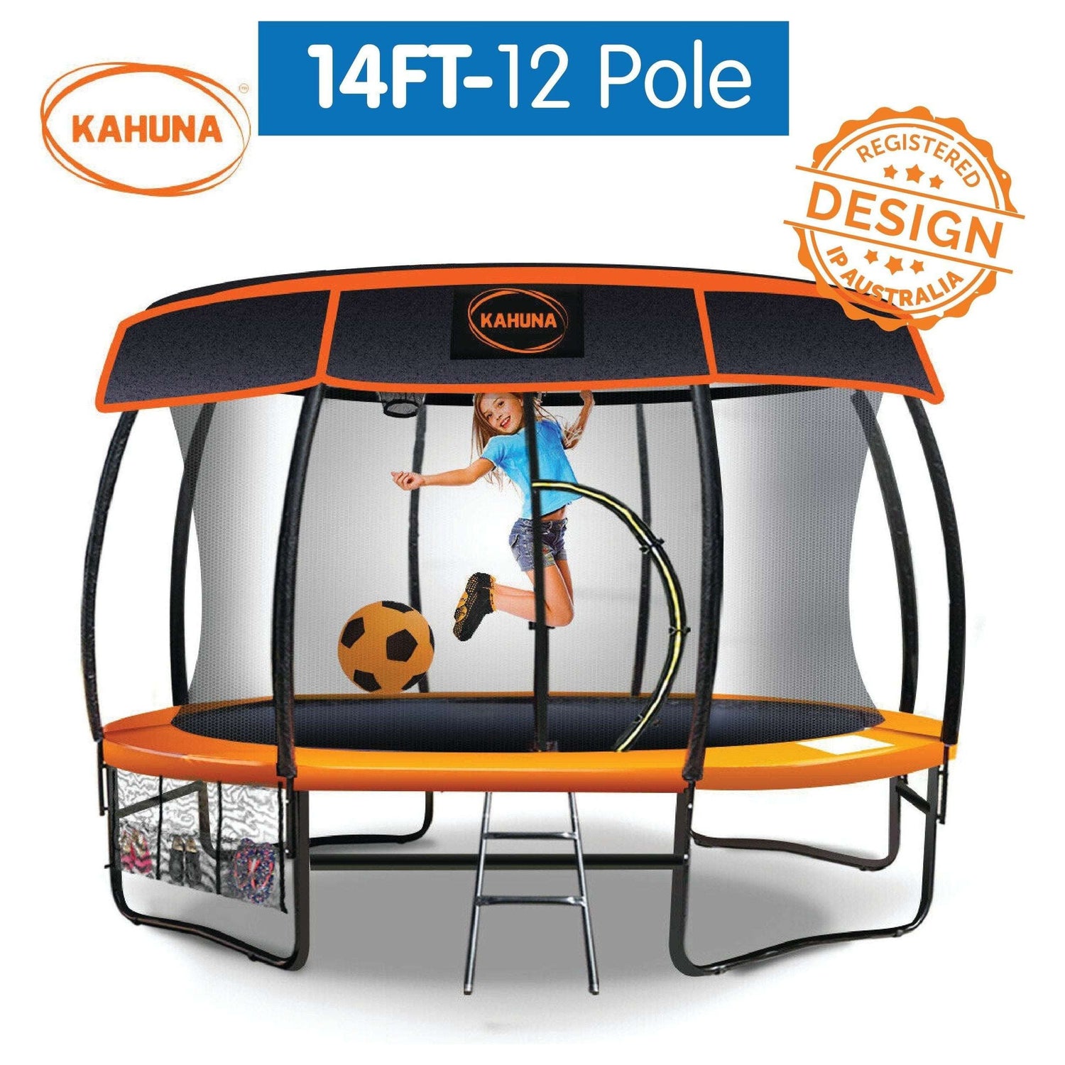 Kahuna 14ft-12 Pole Trampoline Roof Shade Cover