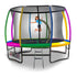 Kahuna 8ft Outdoor Rainbow Trampoline For Kids And Children Suited For Fitness Exercise Gymnastics With Safety Enclosure