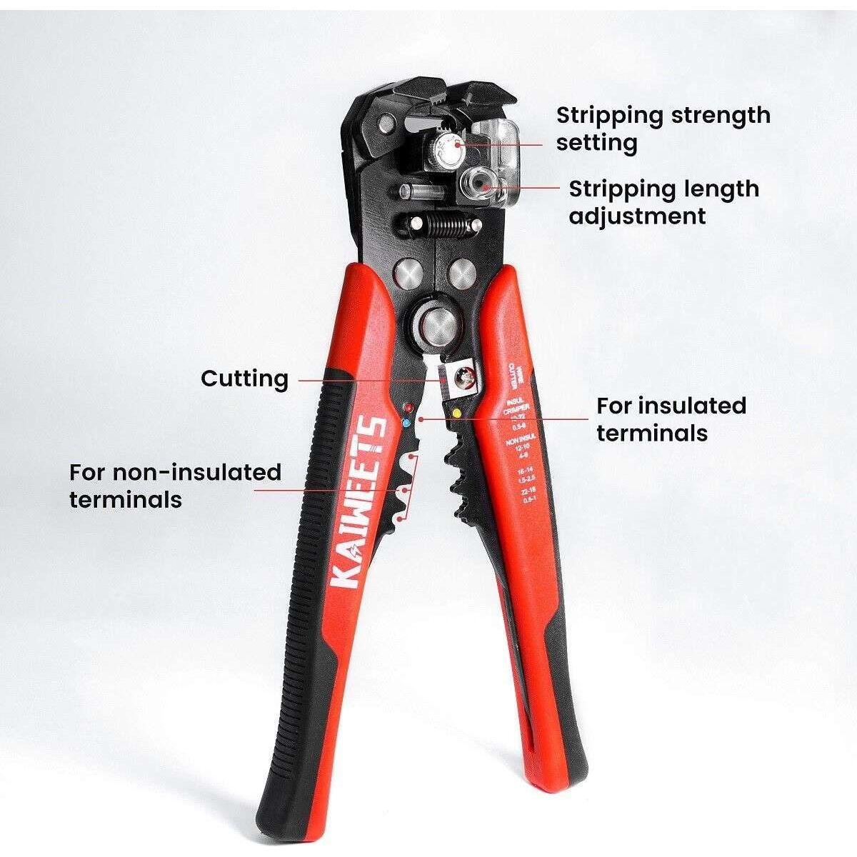 Kaiweets KWS-103 Self Adjusting Wire Stripper Wire Cutter Cable Stripper Clamp - Magdasmall