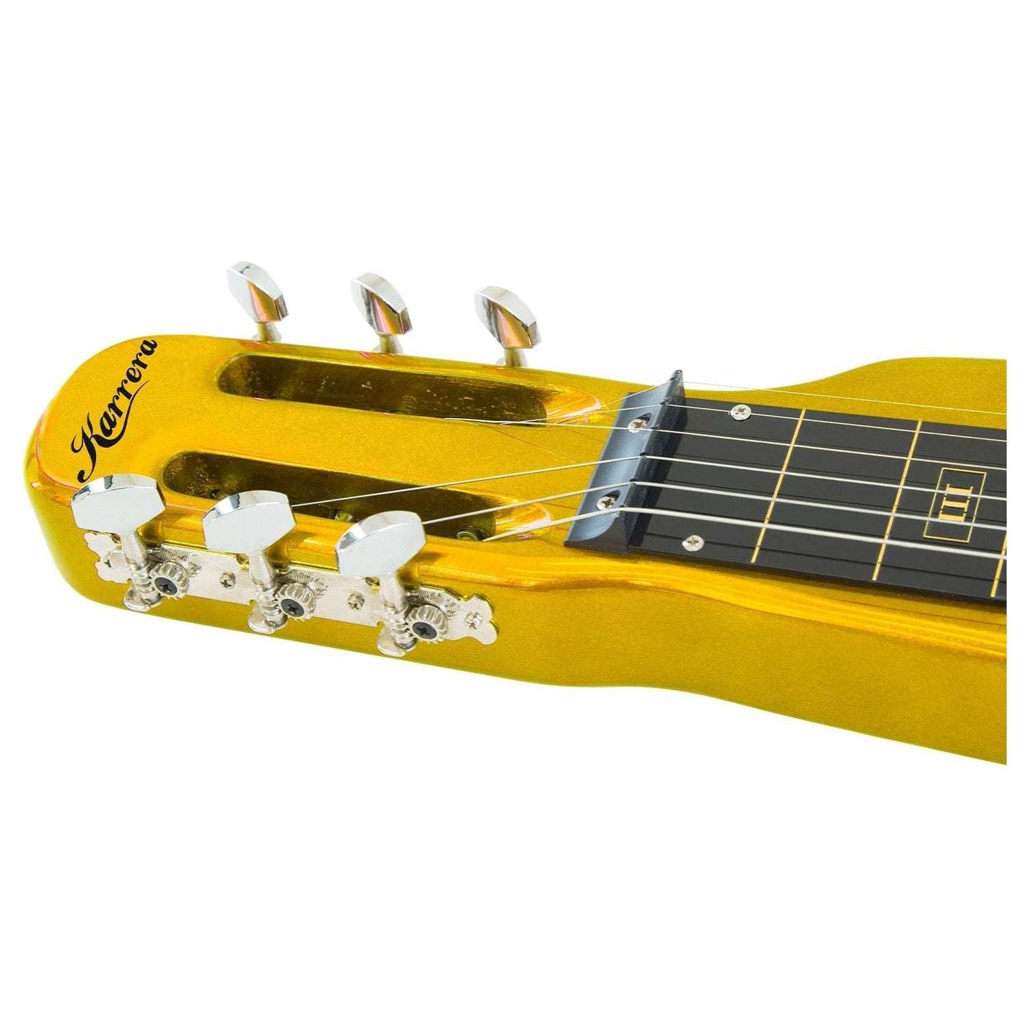 Karrera 29in 6-String Lap Steel Hawaiian Guitar - Metallic Gold