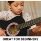 Karrera 34in Acoustic Children Wooden Guitar - Black